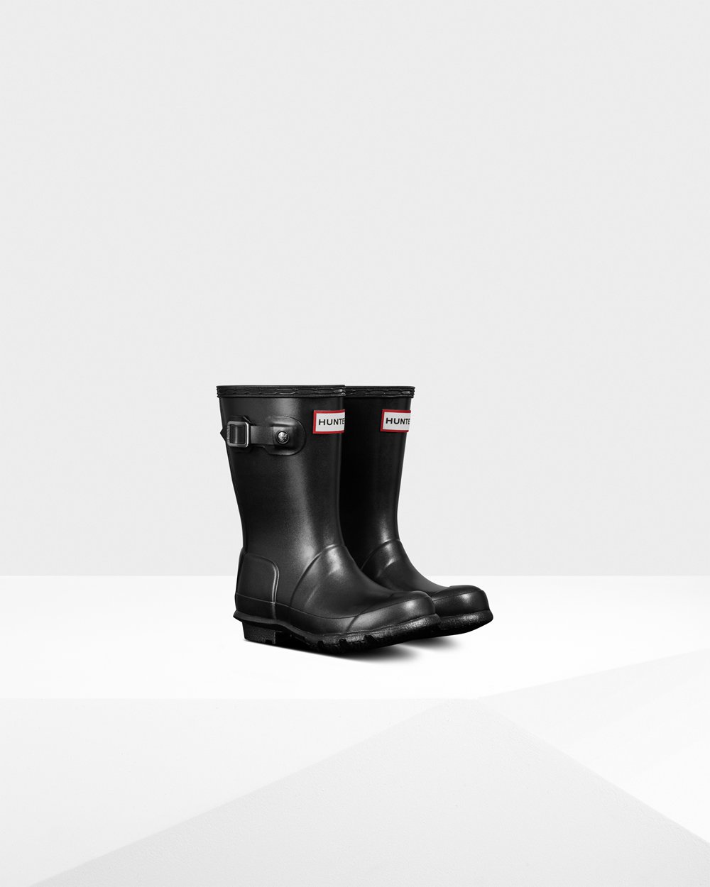 Botas De Agua Hunter Niños Negras Original Little Pearlized 013487-XQJ